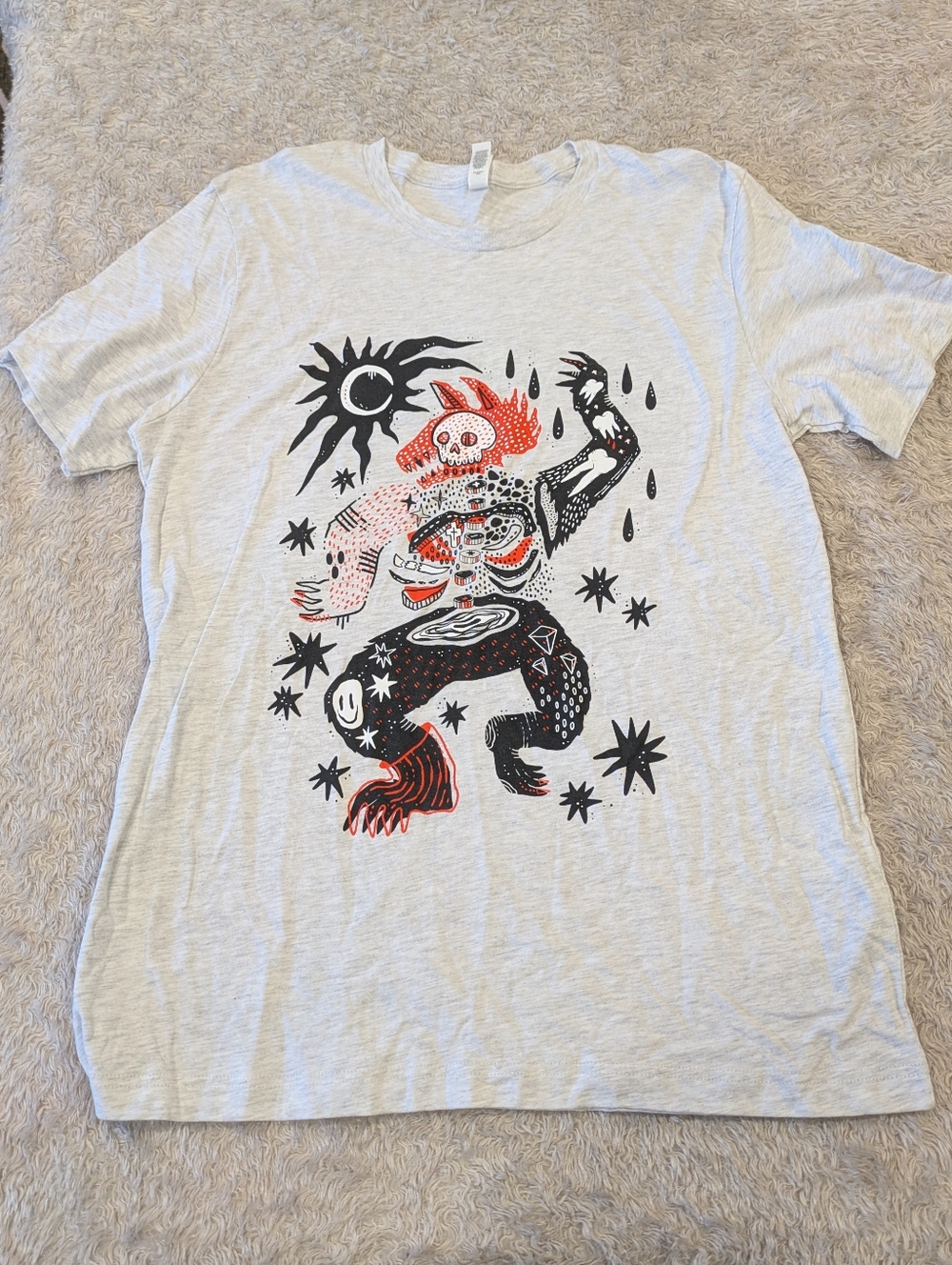 NWOT Myths And Monsters Werewolf Tee Shirt By Kwonny Sz L